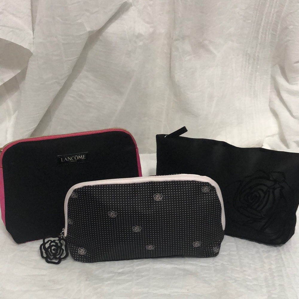 Lancôme Black & Pink Cosmetic Bag Bundle